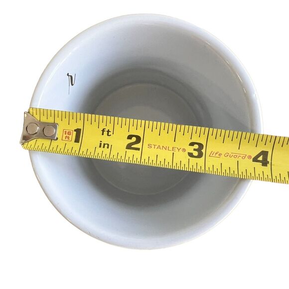 Pier 1 Monogram 'R' Large Mug White Gold Chrome Glam Coffee Gift Desk Pen Holder - Picture 6 of 10